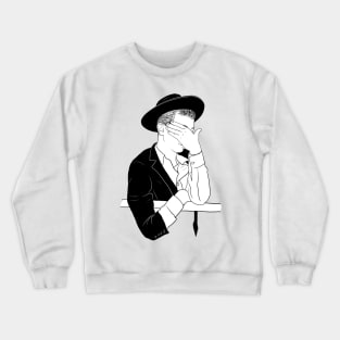 Orthodox jewish boy closing his face Crewneck Sweatshirt